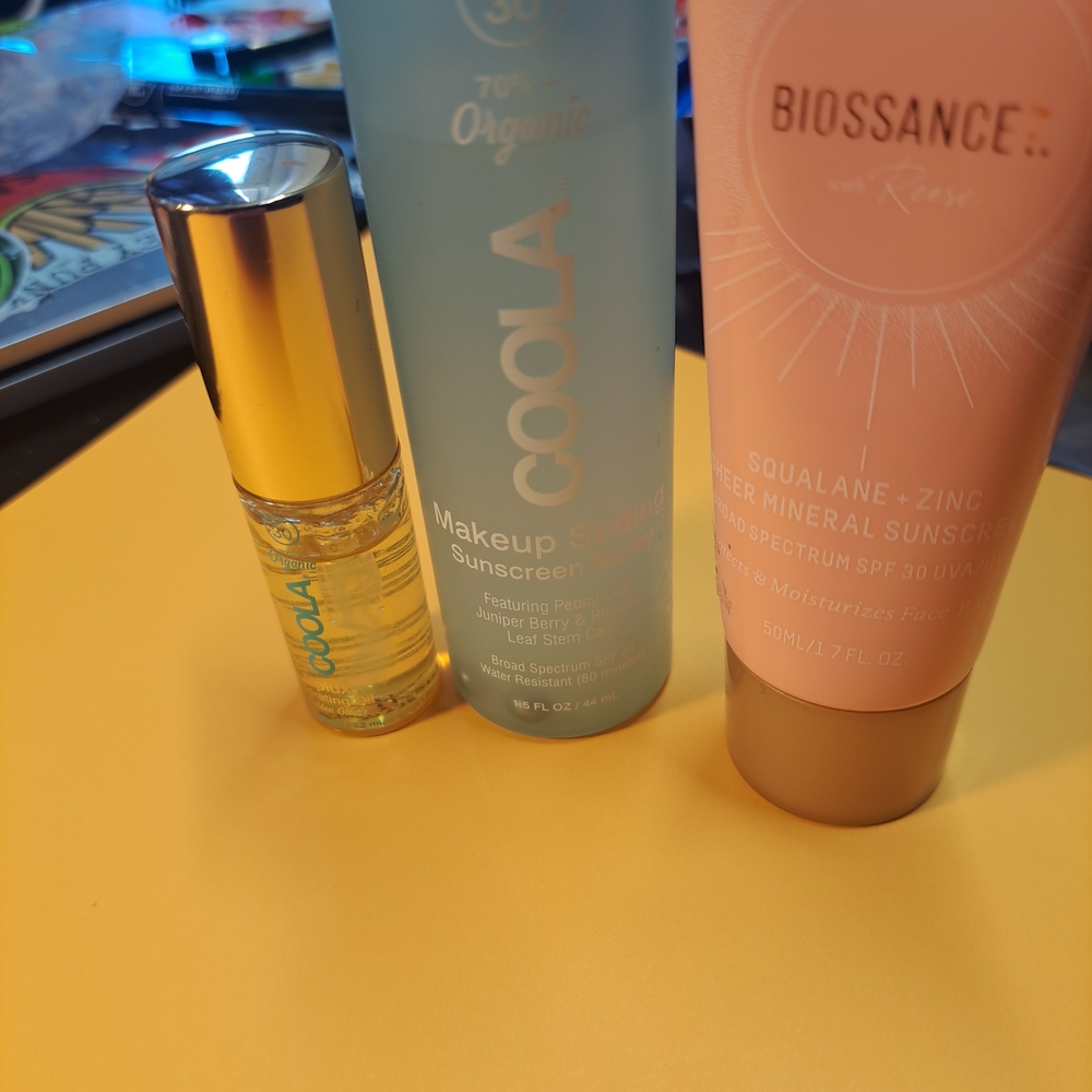Biossance Mineral Sunscreen & COOLA SPF SETTING SPRAY BNWT